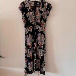 Floral Black Dress